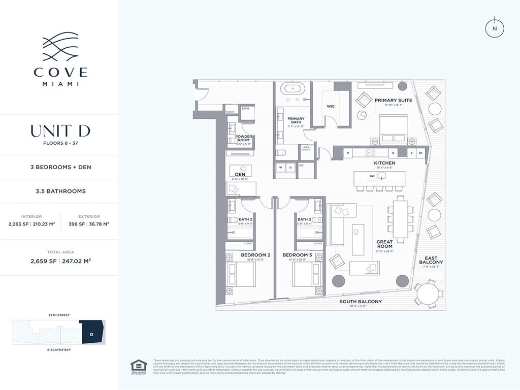 Cove Miami - Unit #Residence D 04 with 2659 SF