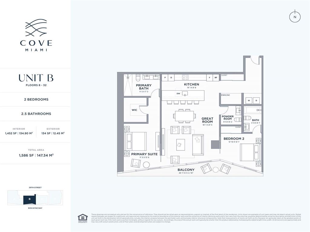 Cove Miami - Unit #Residence B 02 with 1586  SF