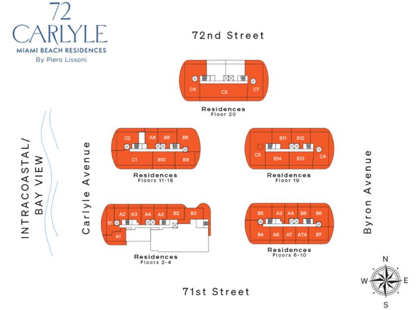 Photo of key floor plan