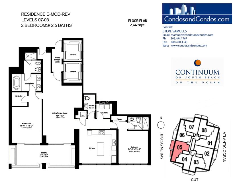 Continuum North - Unit #05 Floors (07-08) with 2242 SF