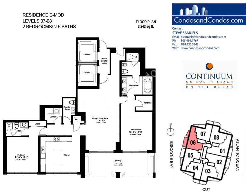 Continuum North - Unit #06 Floors (07-08) with 2242 SF