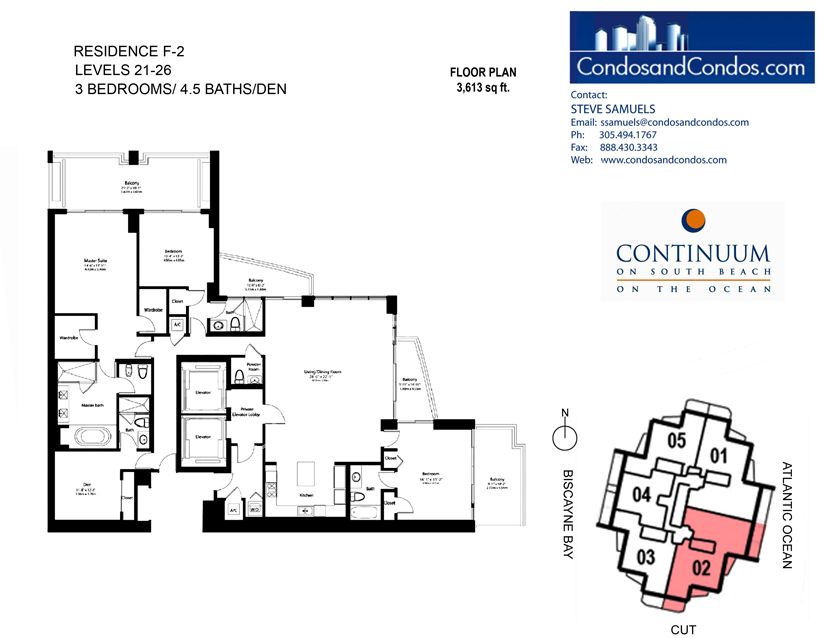 Continuum North - Unit #02-2 Floors (21-26) with 3613 SF
