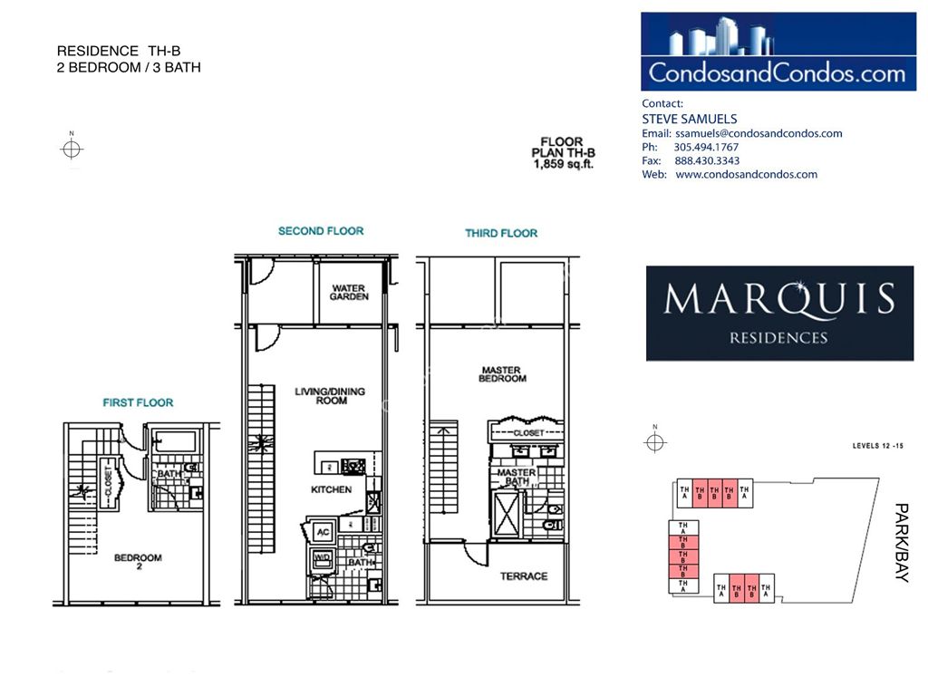 Marquis Residences - Unit #Town House B with 1859 SF