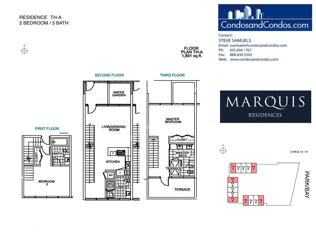 Marquis Residences - Unit #Town House A with 1891 SF