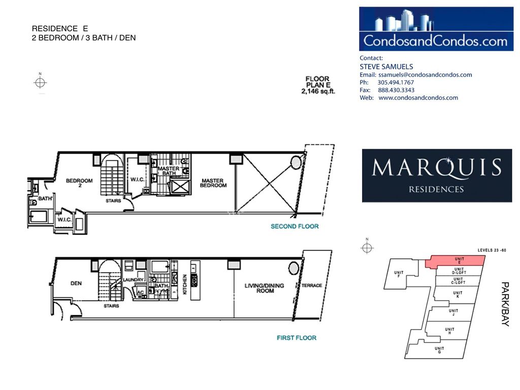 Marquis Residences - Unit #E with 2146 SF