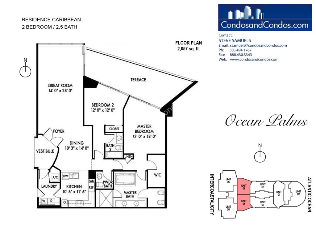Ocean Palms - Unit #04 with 2057 SF