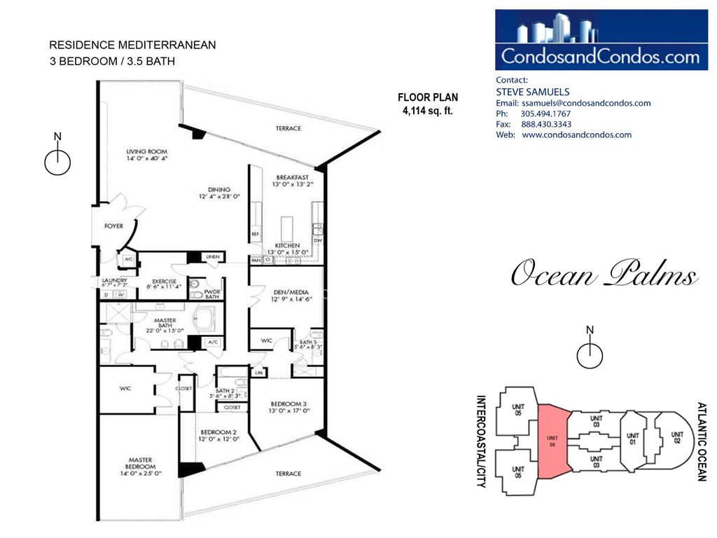 Ocean Palms - Unit #06 with 4114 SF