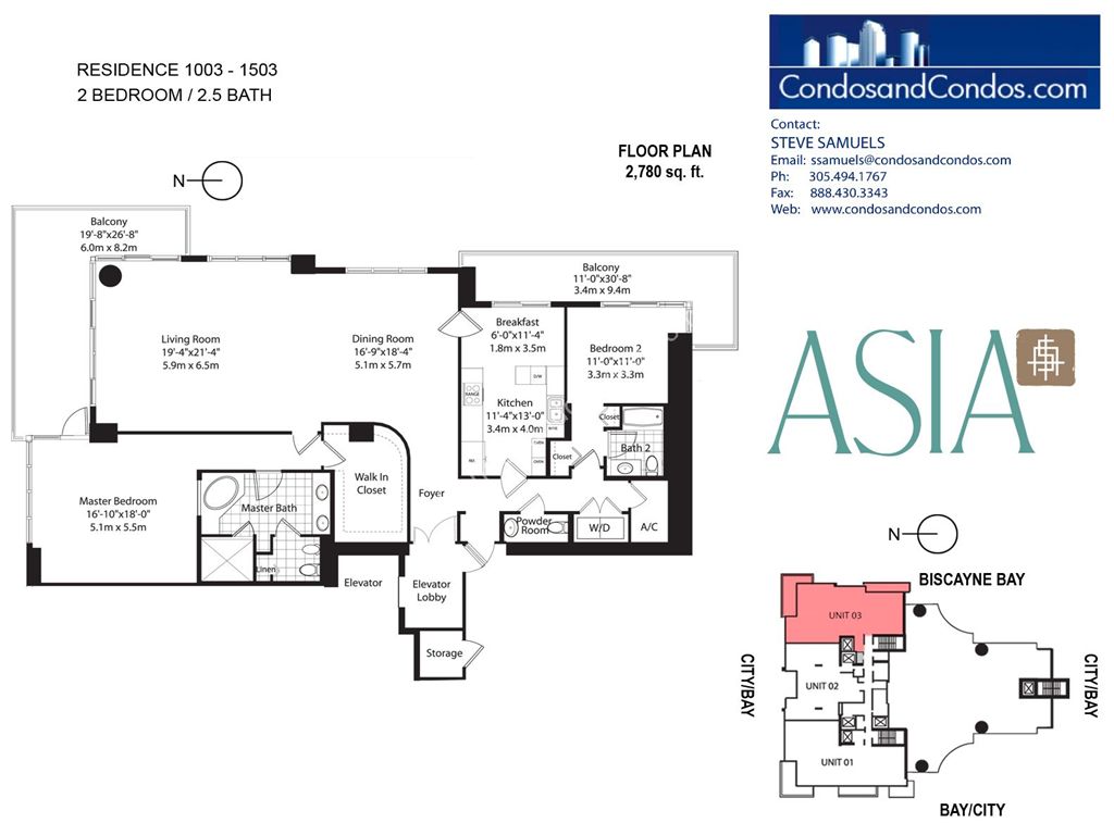 Asia - Unit #1003-1503 with 2780 SF