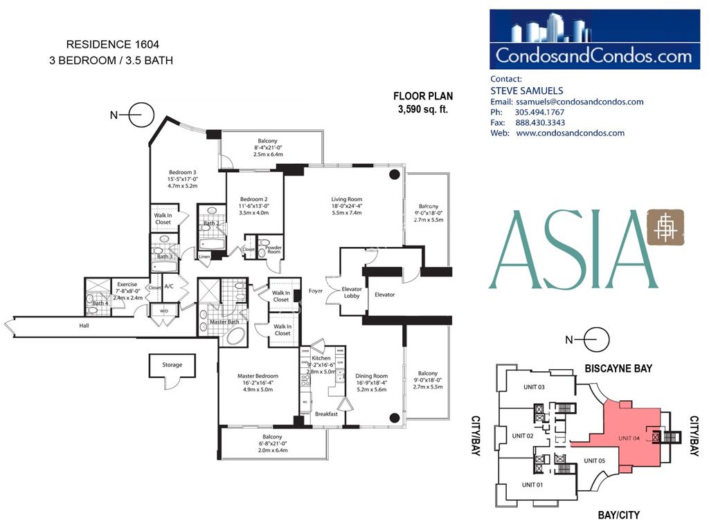 Asia - Unit #1604 with 3590 SF