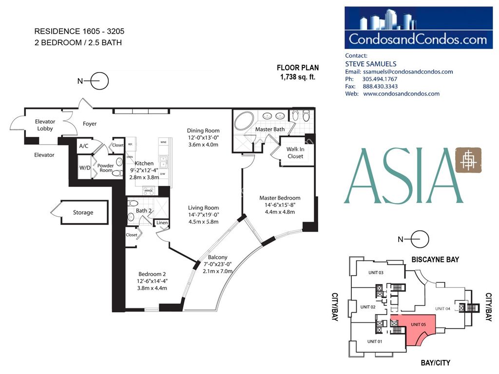 Asia - Unit #1605-3205 with 1738 SF