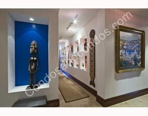 Private gallery with studio lighting
