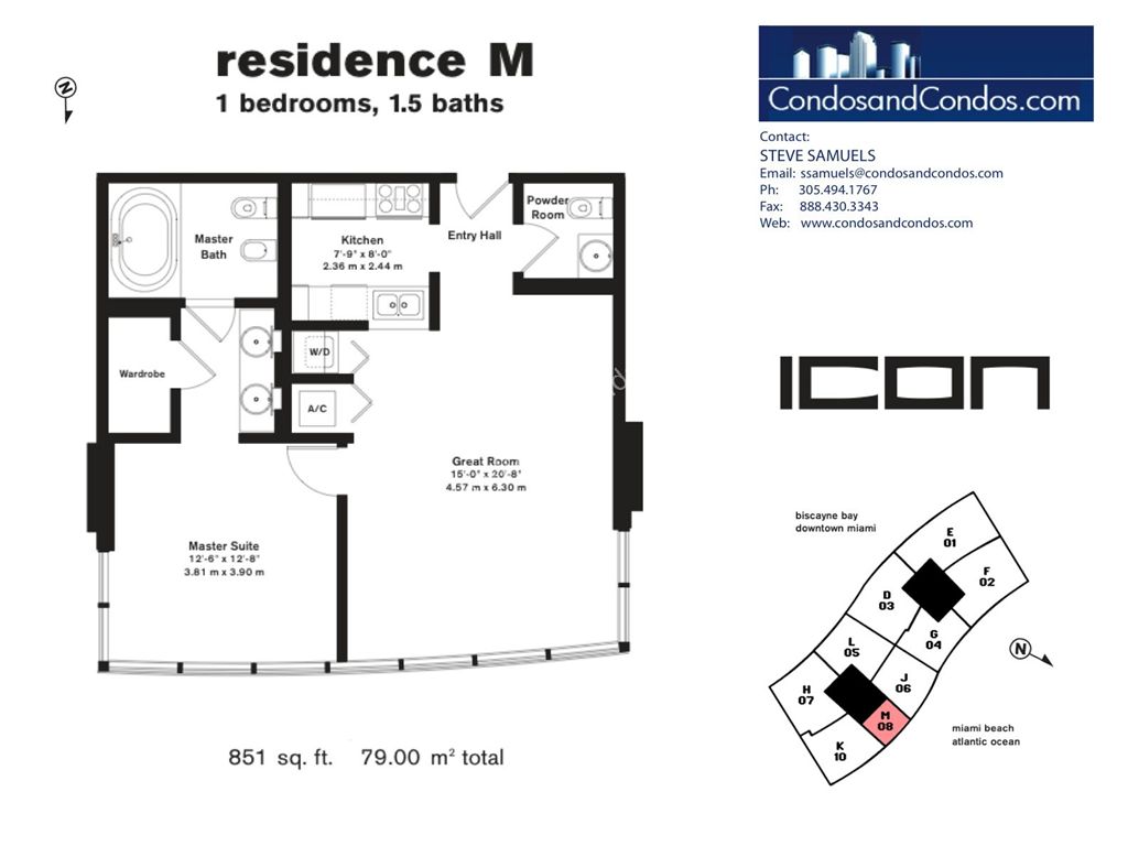 ICON South Beach - Unit #M with 851 SF