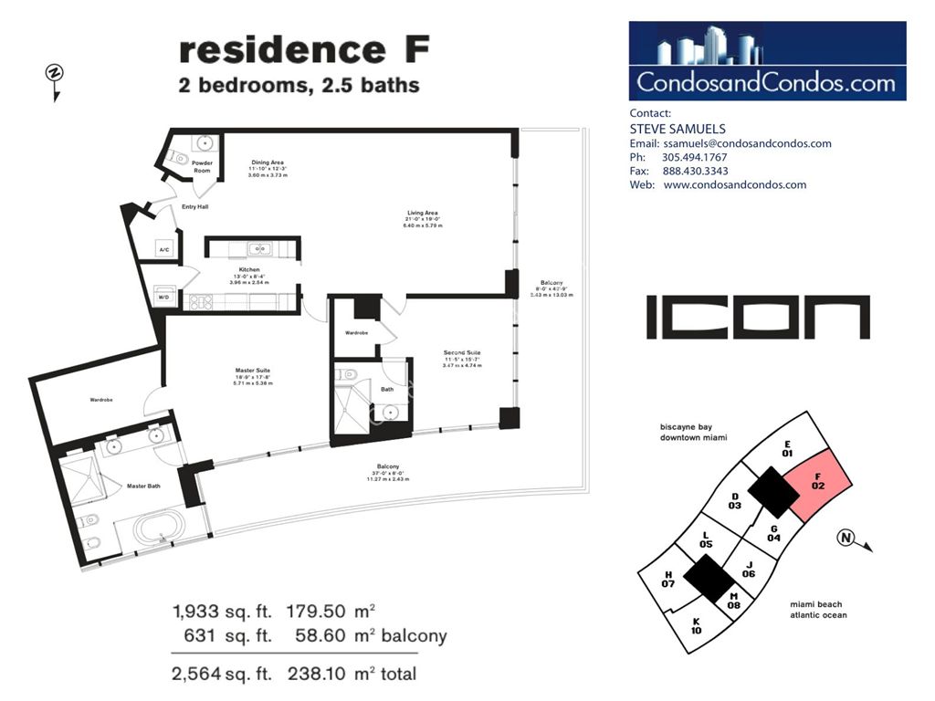 ICON South Beach - Unit #F with 2564 SF