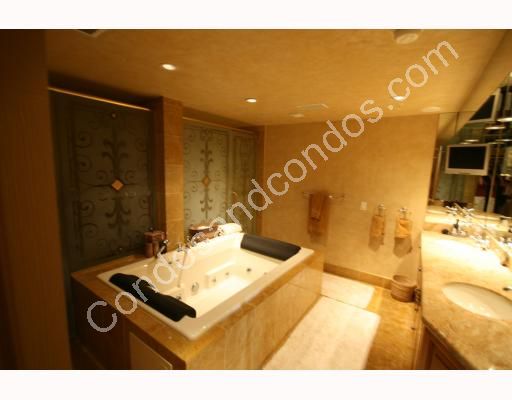 Over-sized Jacuzzi tub and television in Master Bathroom