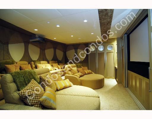 Theater room with surround sound