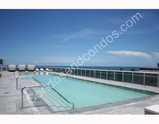 Elevated terrace pool with ocean view