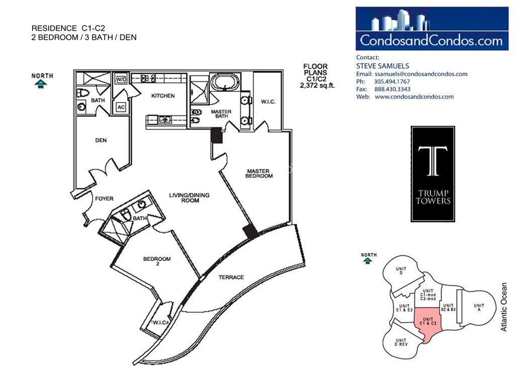 Trump Tower I - Unit #C1-C2 with 2372 SF