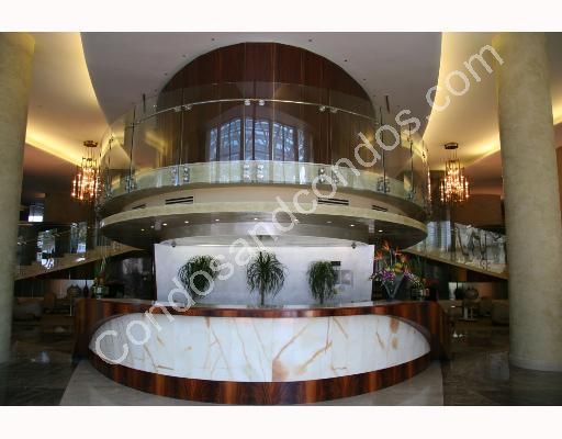 Magnificent 2 story lobby with marble features