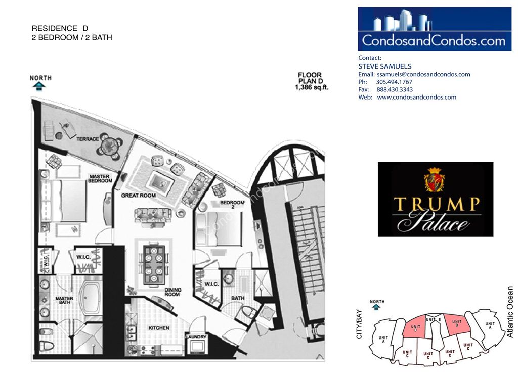 Trump Palace - Unit #D with 1386 SF