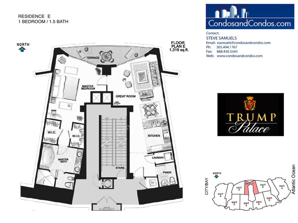 Trump Palace - Unit #E with 1319 SF