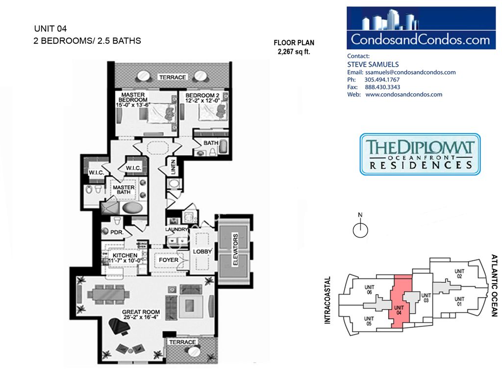 Diplomat Ocean Residences - Unit #04 with 2267 SF
