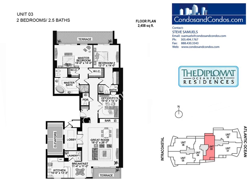 Diplomat Ocean Residences - Unit #03 with 2458 SF