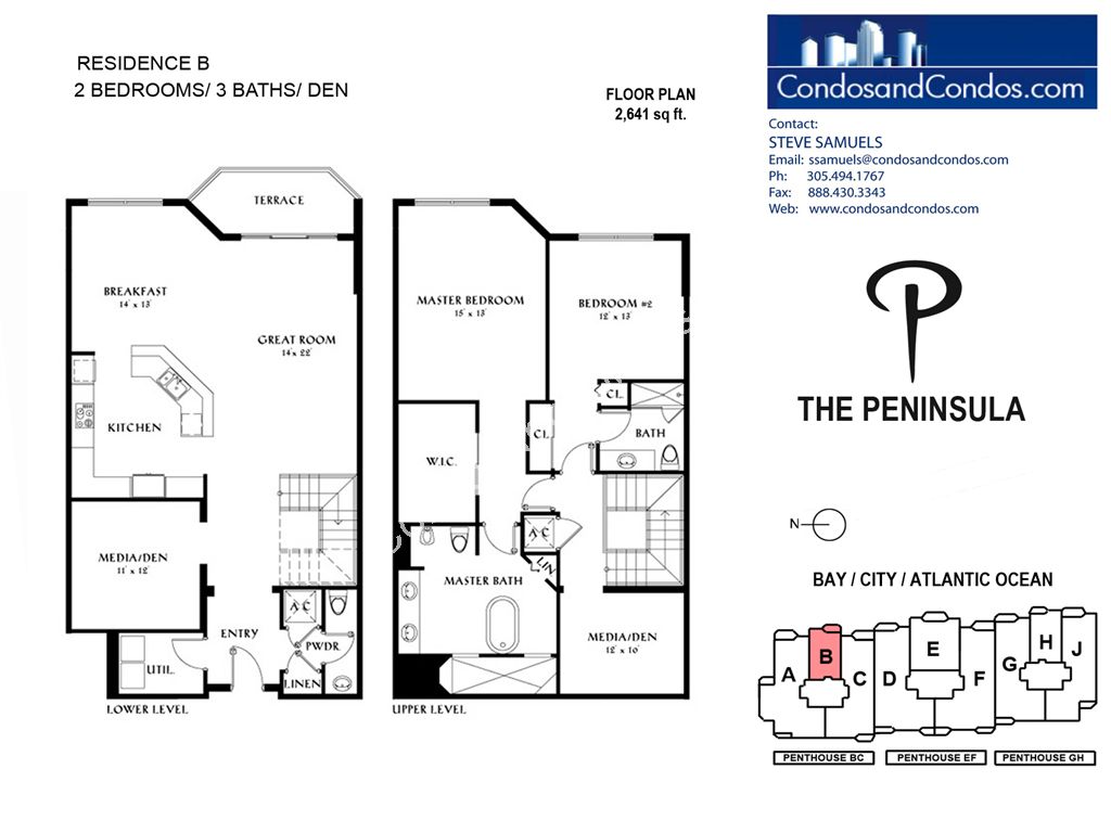 Peninsula I - Unit #B with 2641 SF