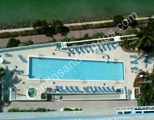 Aerial view of the lap pool