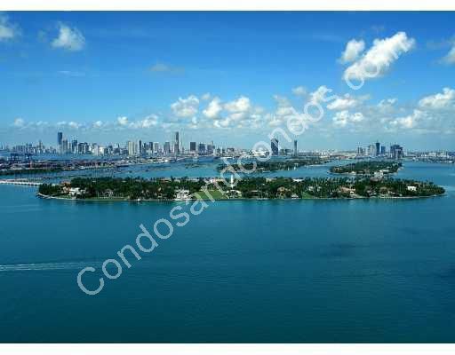 View of Star Island nestled in the middle of Biscayne Bay