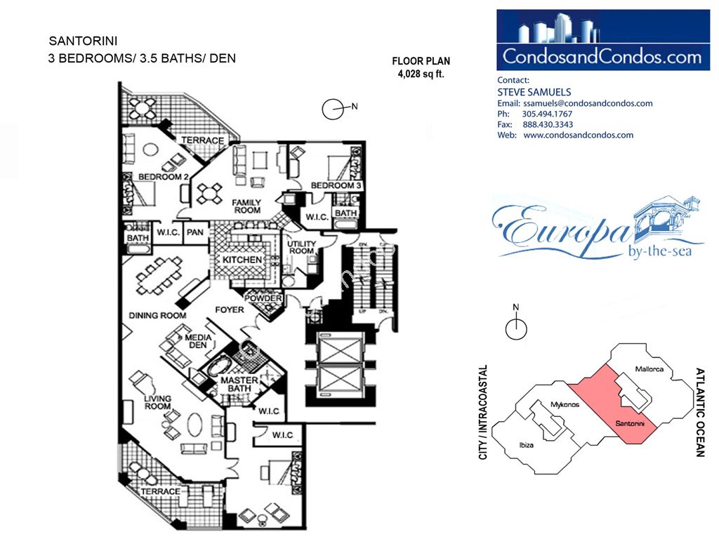 Europa by the Sea - Unit #Santorini with 4028 SF