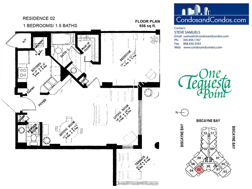 One Tequesta Point - Unit #02 with 936 SF