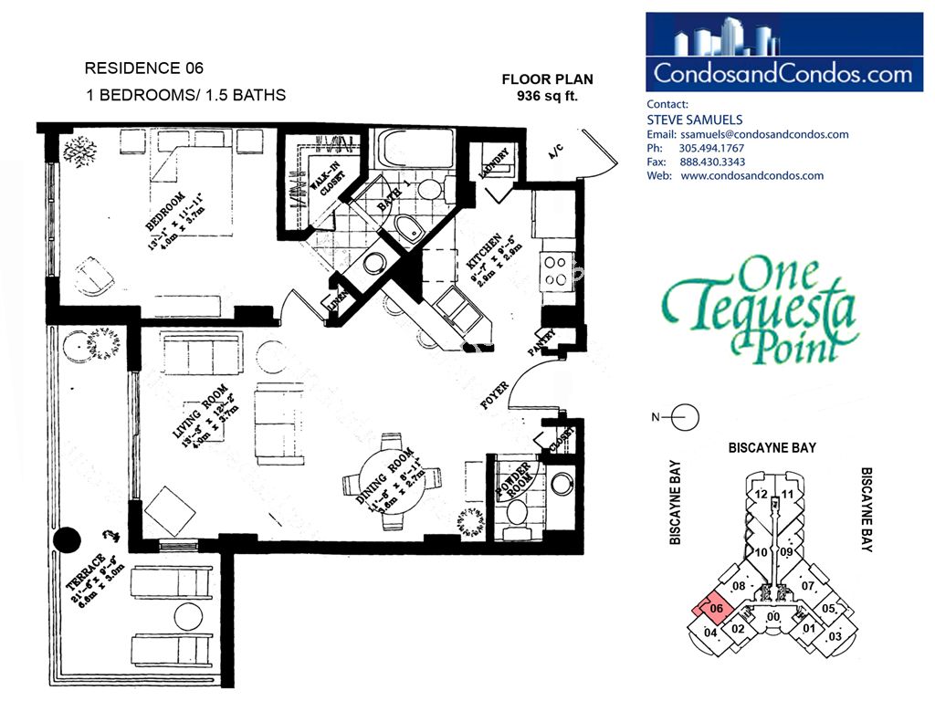 One Tequesta Point - Unit #06 with 936 SF