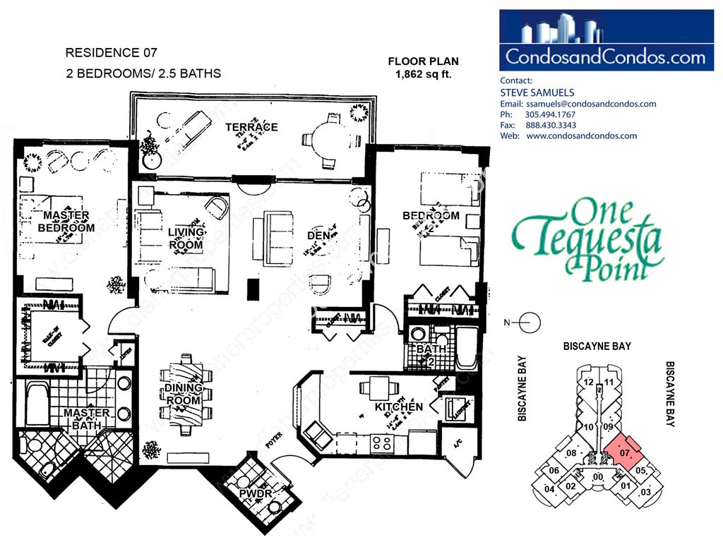 One Tequesta Point - Unit #07 with 1862 SF
