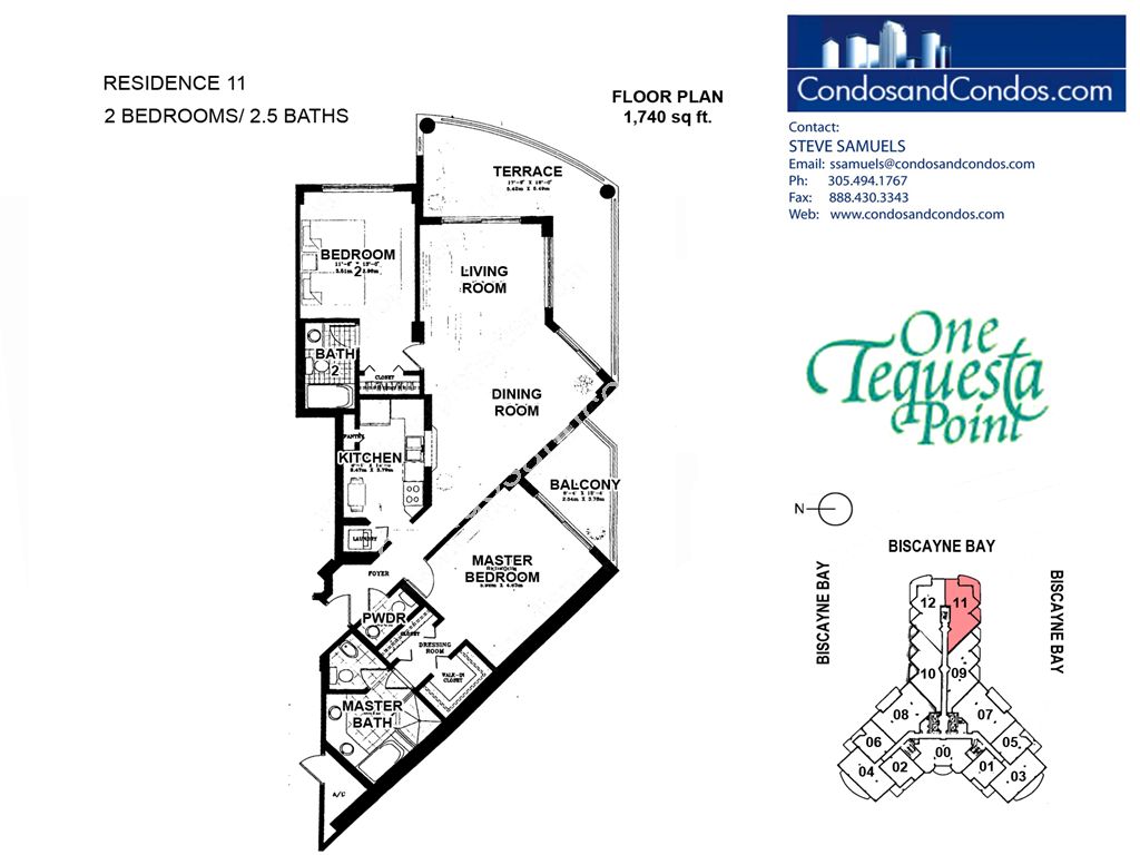 One Tequesta Point - Unit #11 with 1740 SF
