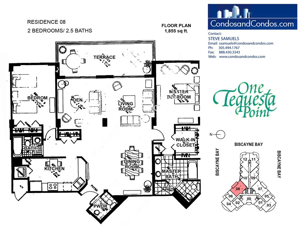 One Tequesta Point - Unit #08 with 1855 SF