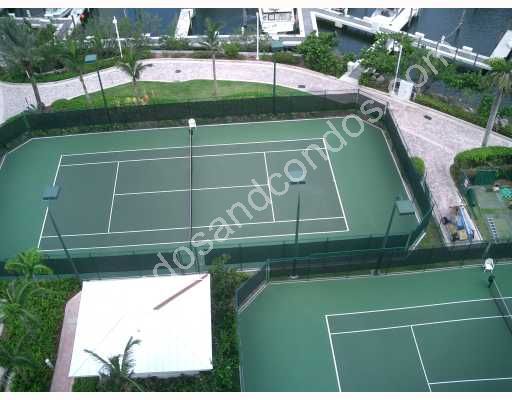 Dual lighted tennis courts
