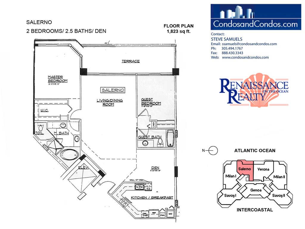 Renaissance on the Ocean I - Unit #Salerno with 1823 SF