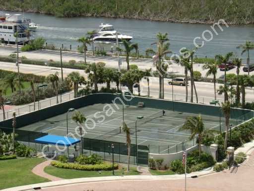 Closer look at the tennis court
