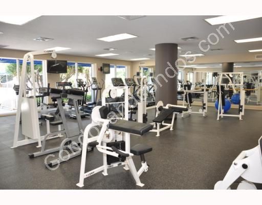 Fitness center with weight training equipment