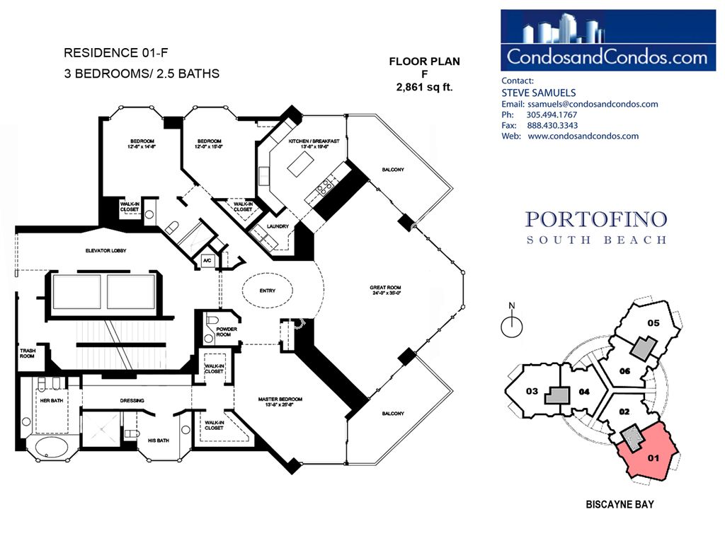 Portofino Tower - Unit #01-F with 2861 SF