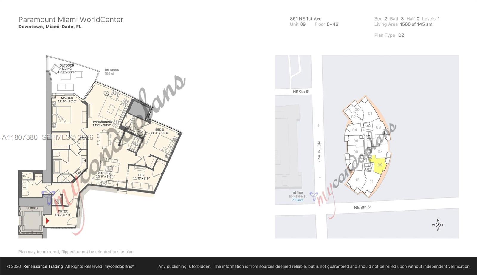 Photo of 851 NE 1st Avenue 1409 #1409 listing for Sale