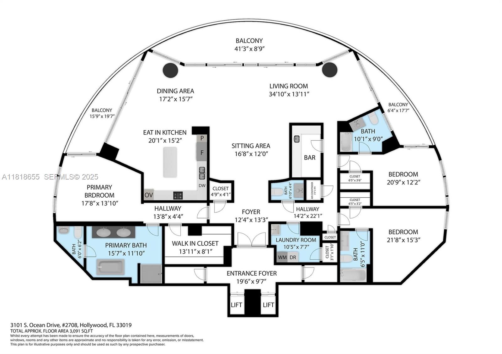 Photo of 3101 S Ocean Drive 2708 #2708 listing for Sale