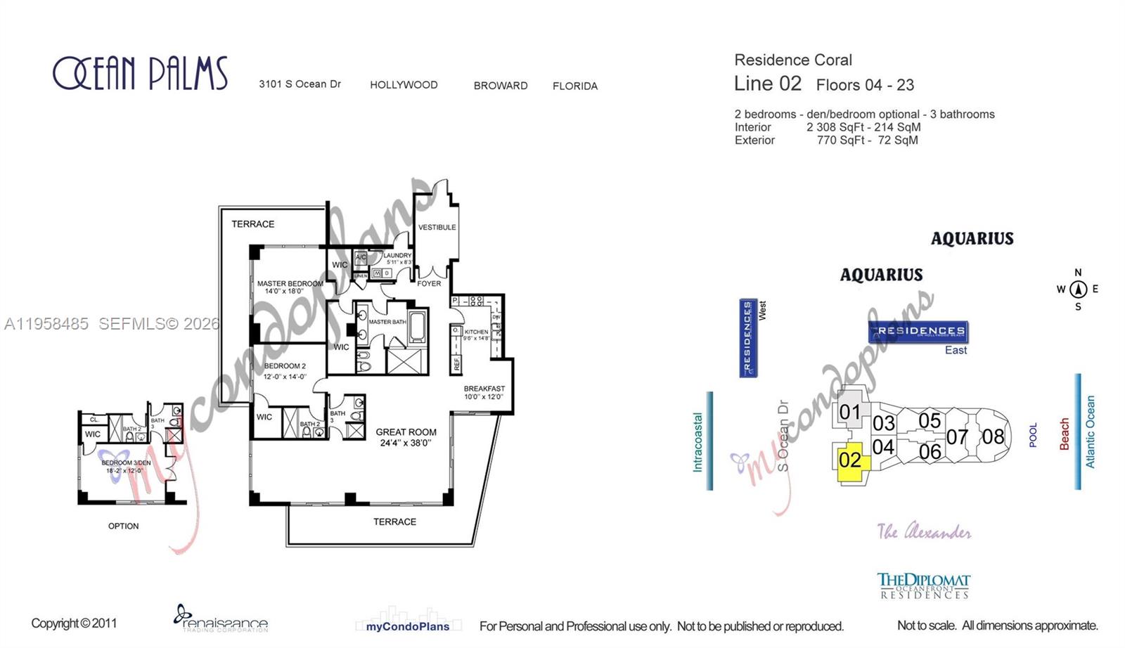 Photo of 3101 S Ocean 1802 #1802 listing for Sale