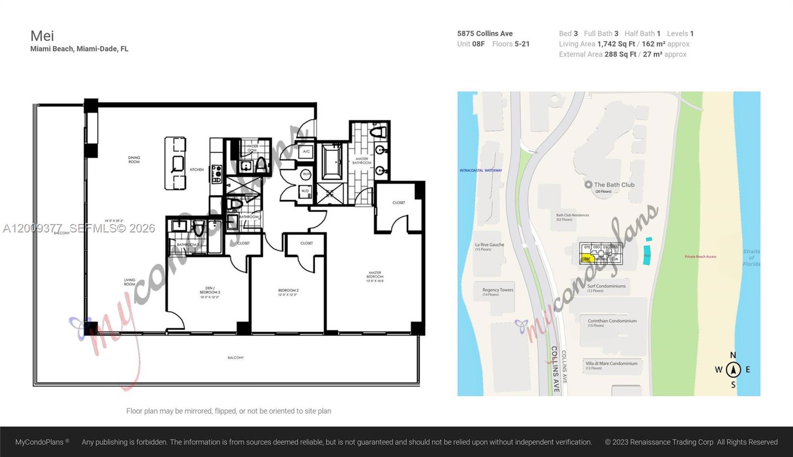 Photo of 5875 Collins Avenue 708 #708 listing for Sale