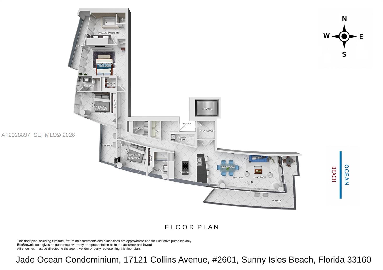 Photo of 17121 Collins Avenue 2601 #2601 listing for Sale