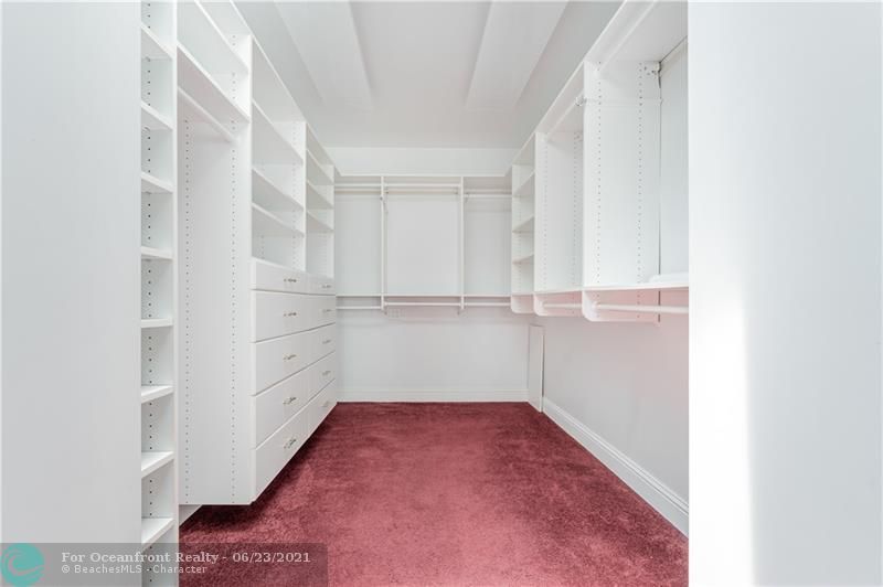 Walk in closet from Primary suite