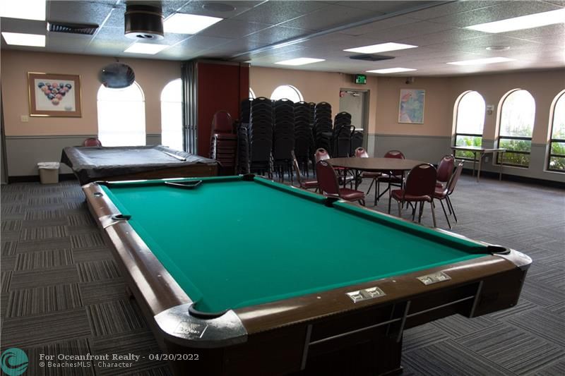 Pool Hall and card tables