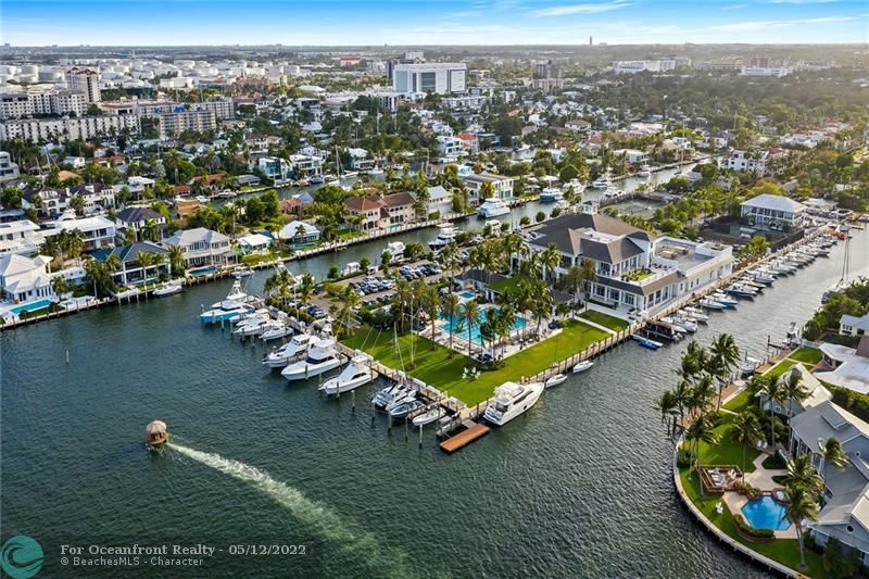 World Famous Fort Lauderdale Yacht Club is on the same canal..