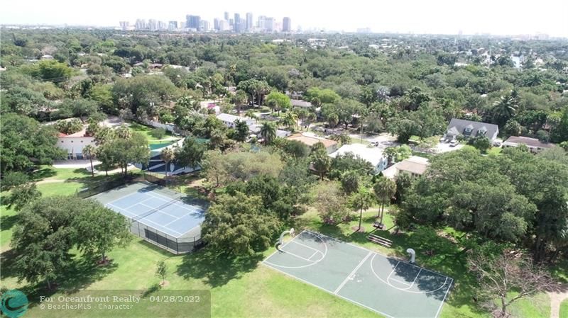 TENNIS AND BASKETBALL COURTS
