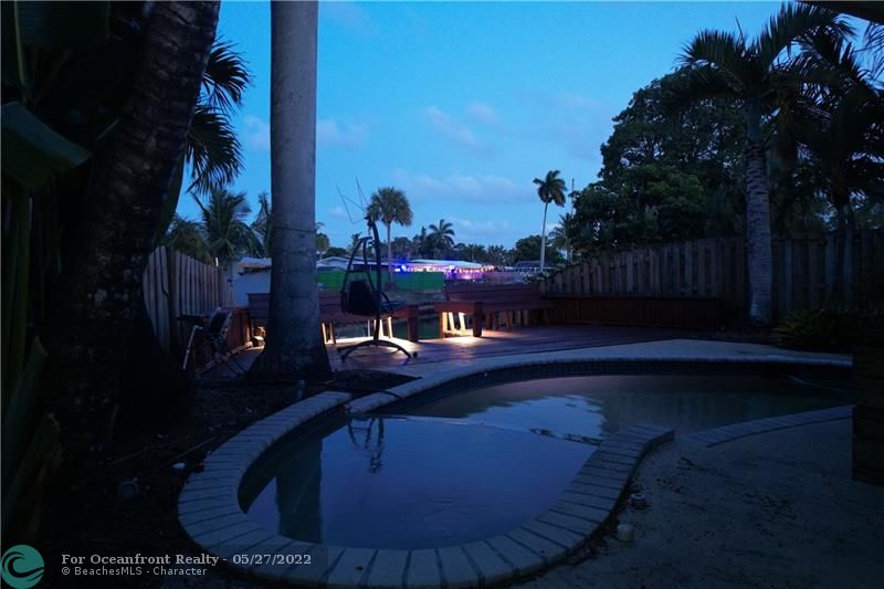 Night pool View